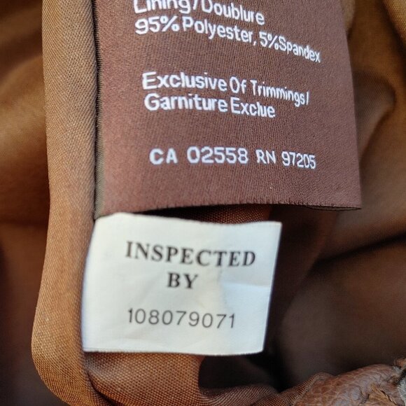 DANIER Brown Leather Pants Women's Size 4 Chocolate Brown - Picture 9 of 12